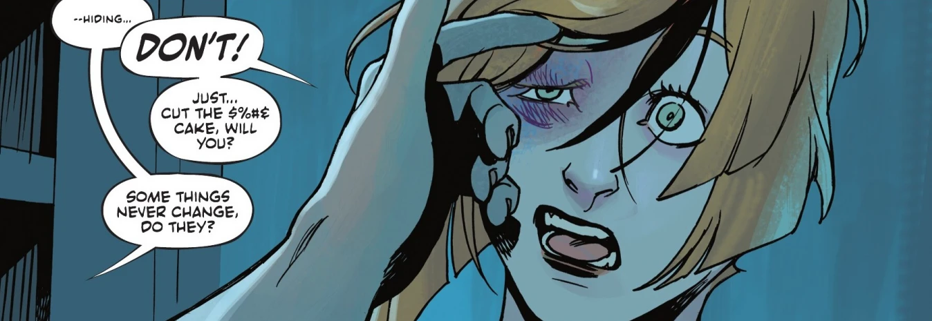 Holly has a black eye in Absolute Catwoman #1