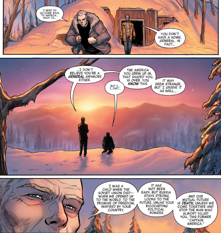 Milyukov with General Ross in Avengers: Armageddon #3