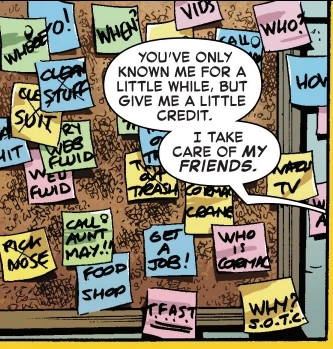 Peter's sticky board from issue Amazing  Spider-Man #34