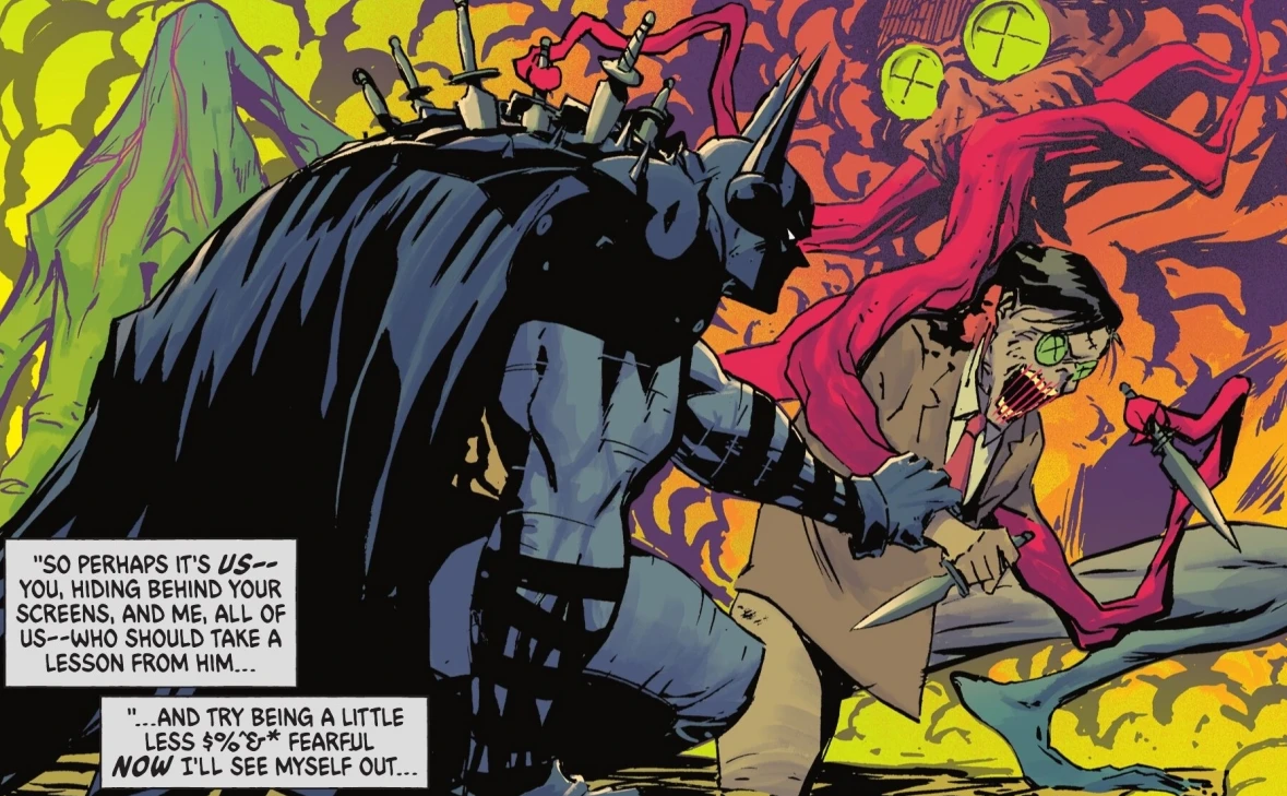 Batman grabs Scarecrow in Absolute Batman #24