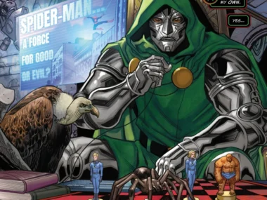 Doom deciding to contact Spider-Man in Challenges of Doom: Spiderman