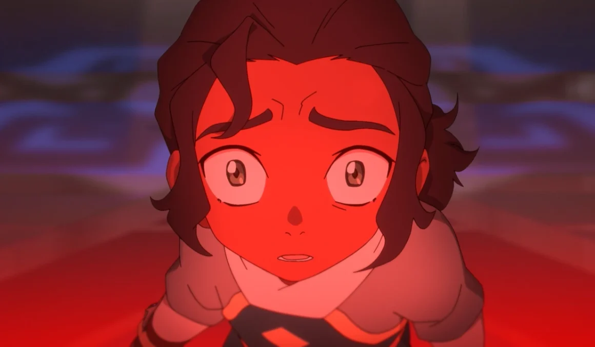 A terrified Nisha from Avatar: Seven Havens