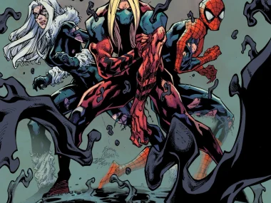 Black Cat, Dylan Brock in the center and Spider-Man