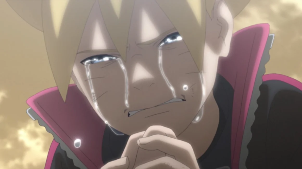 Boruto Uzumaki crying