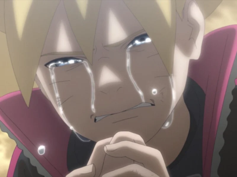 Boruto Uzumaki crying