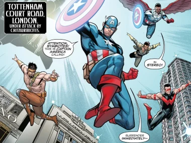 Captain America, Falcon, Hercules and Wonder Man from Queen in Black #2