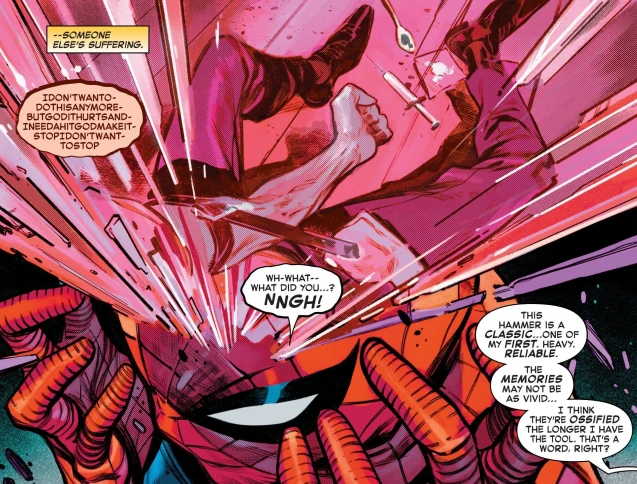 Spider-Man seeing the memories of a drug addict in Amazing Spider-Man #1002
