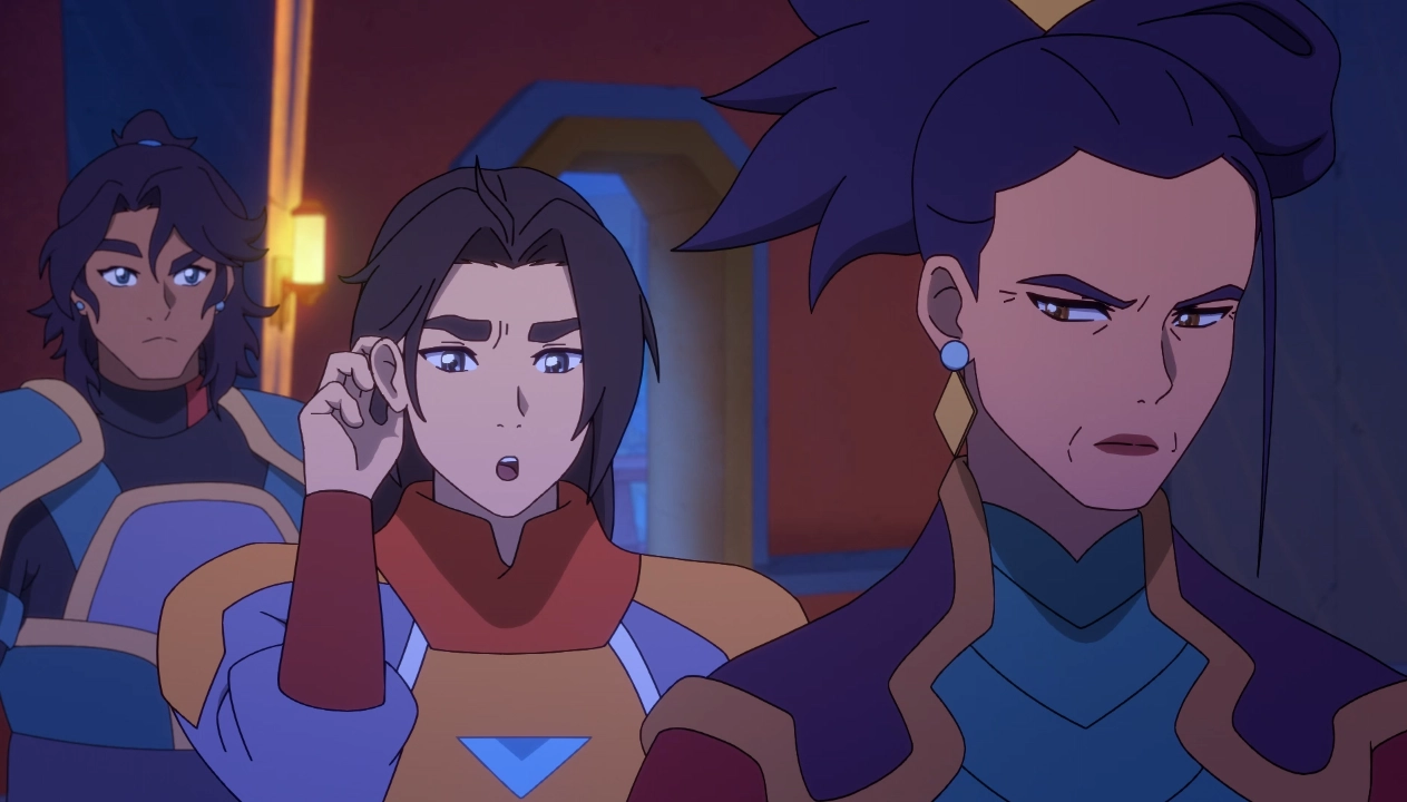 Jae messes with his ear while he speaks with Chancellor Kayoko