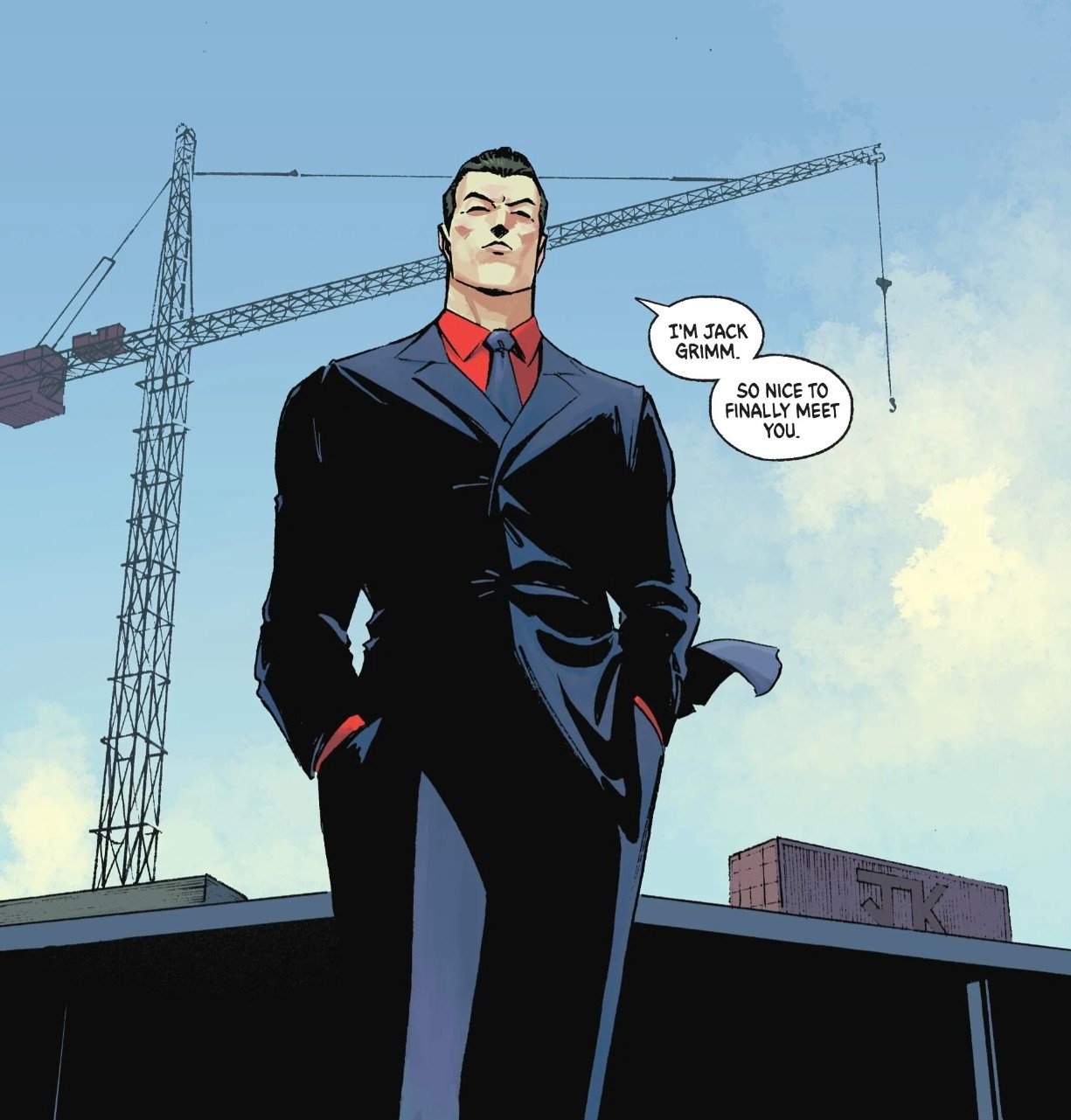 Joker as his Jack Grimm persona