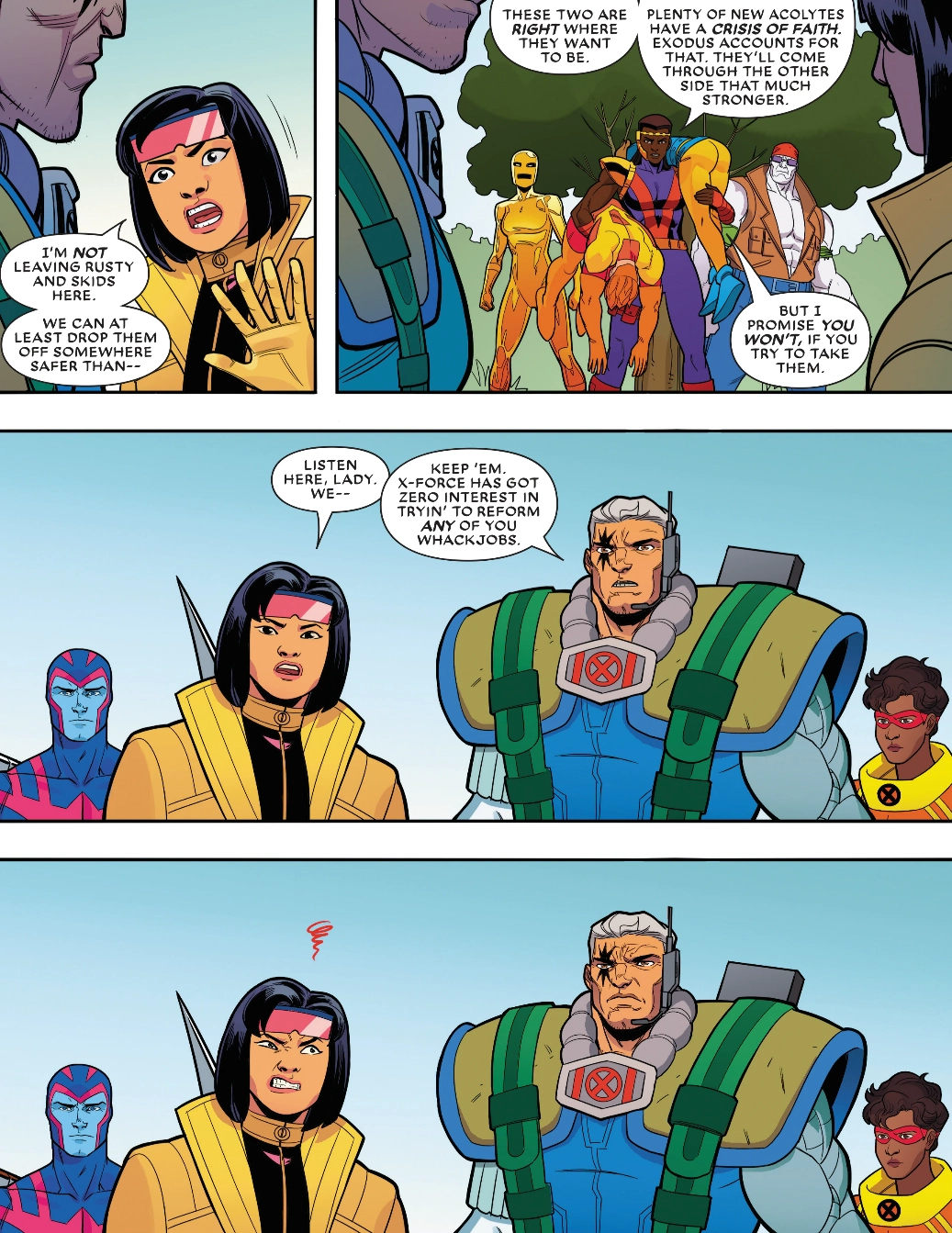 Jubilee and Cable clash over saving mutant kids