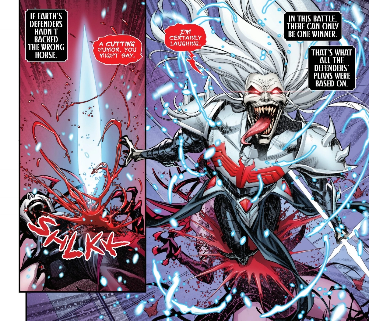 Knull wins his fight with Hela in Queen in Black #5