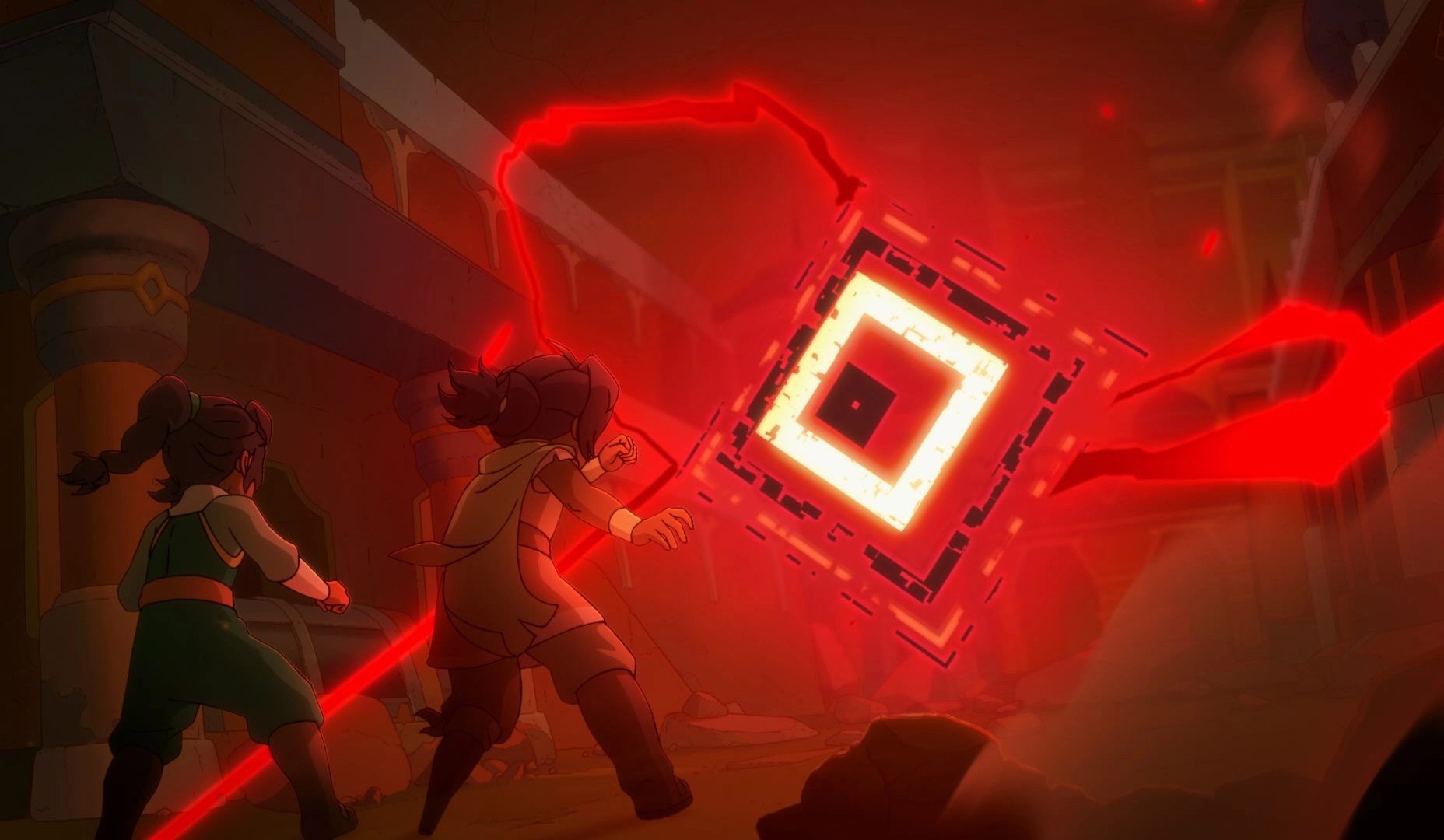 Pavi and Nisha fight the Anomaly