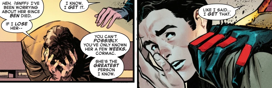 Peter crying about May in Amazing Spider-Man #1000.