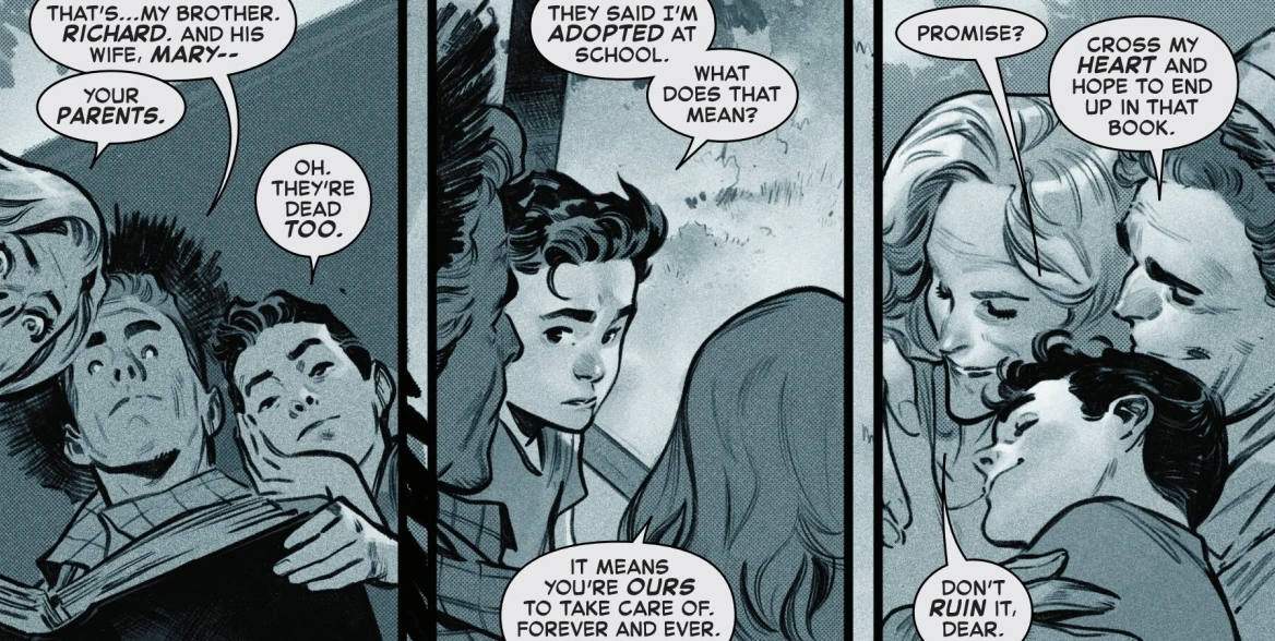 May, Ben and Peter taking a trip down memory lane in Amazing Spider-Man #1002