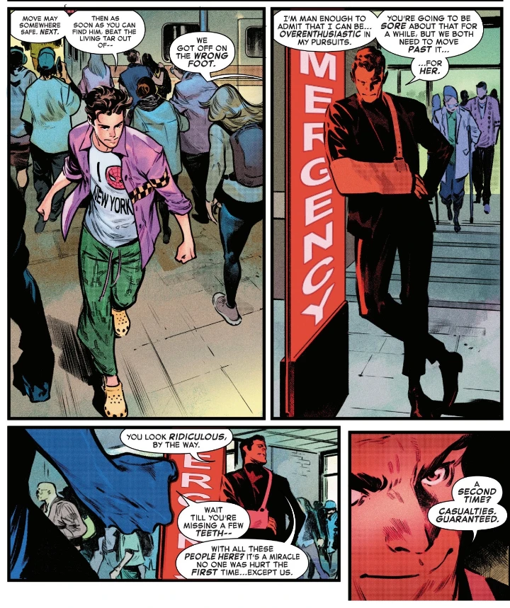 Peter Parker confronts Cormac Crane in the hospital in Amazing Spider-Man #1001