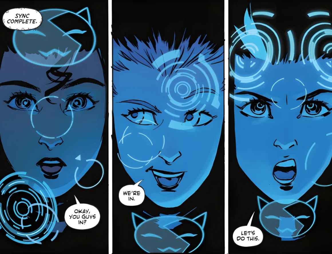 Selina Kyle reunited with Victoria and Helena