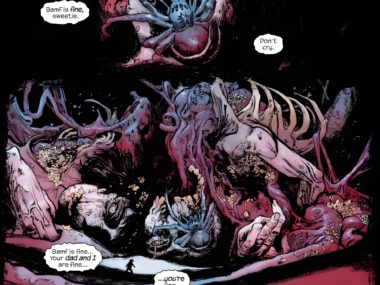 Peter merging with the spider in Midnight: Spider-Man #1