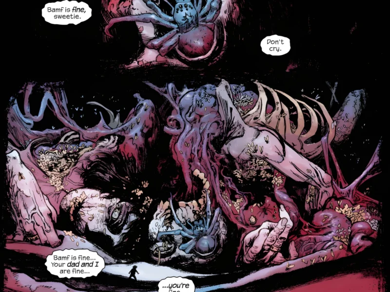 Peter merging with the spider in Midnight: Spider-Man #1