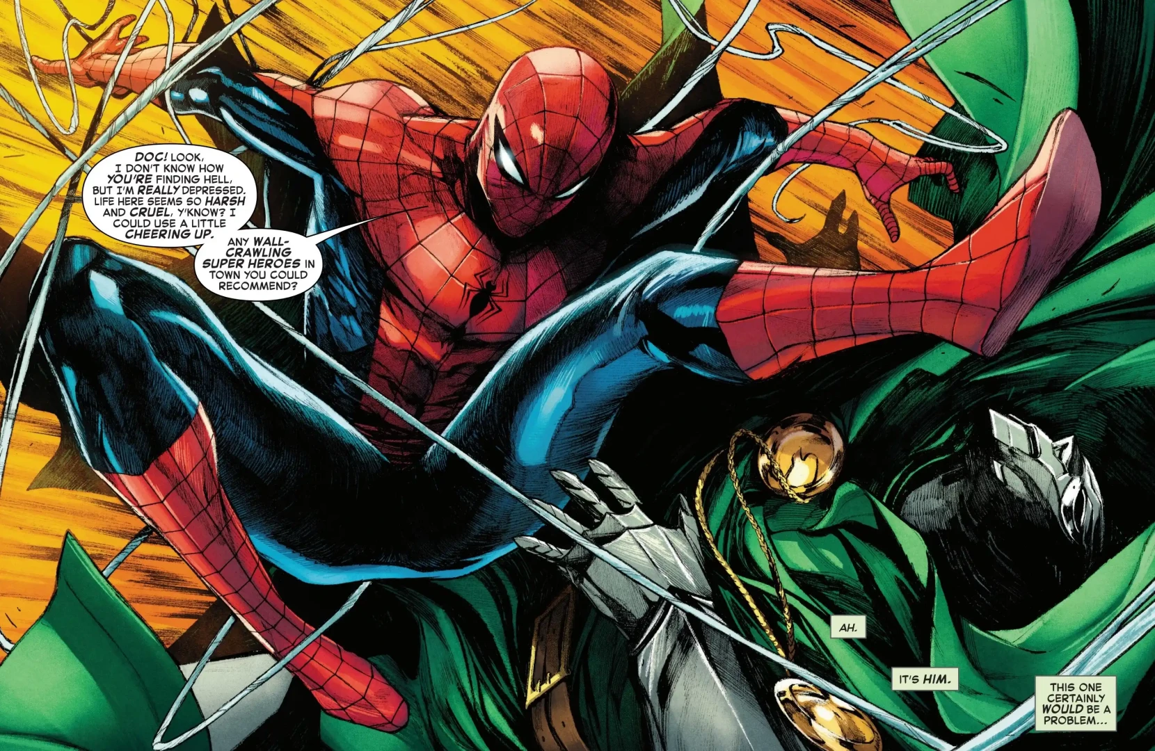 Spider-Man attacks Doom