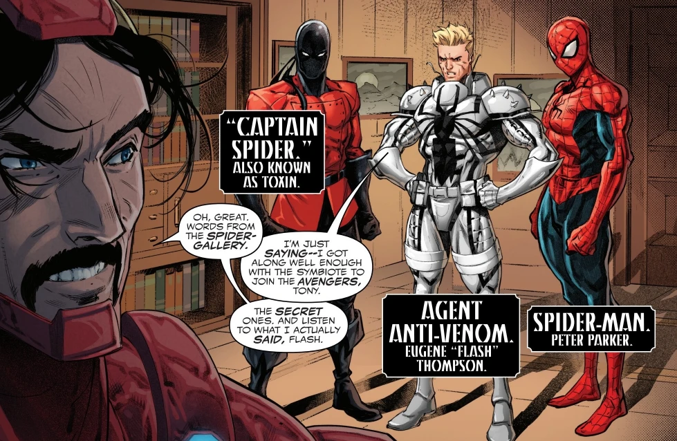 Part of the Spidey family in Queen in Black #1