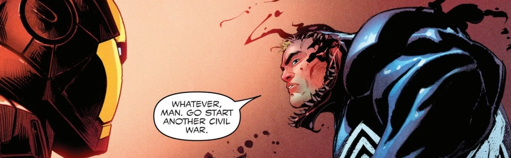 Eddie tells Stark to start another civil war in Venom #1