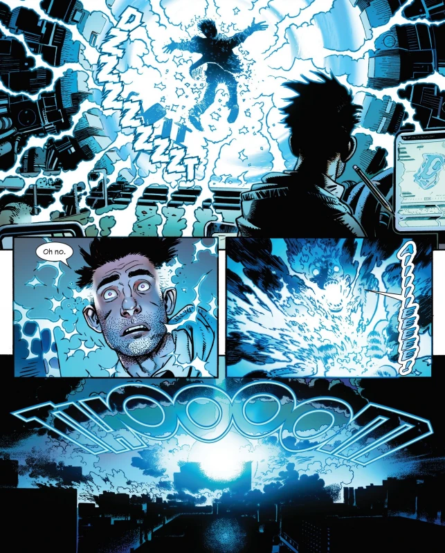Reed's lab blows up in Midnight: Fantastic Four #1