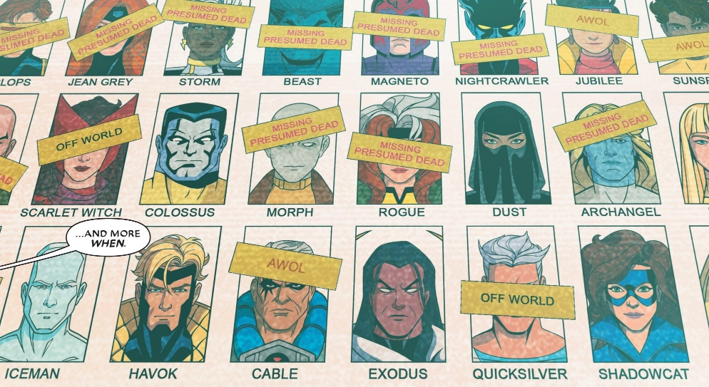 Out of all the missing mutants, the X-Men are presumed dead